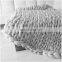 Alibaba free samples Wholesale 100% acrylic Thick Yarn Camel Chunky Handmade Knit 100% acrylic Wool Blanket
