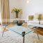 glass dining table breakfast black table banquet table