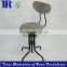 VINTAGE TOLEDO Dining Stool,steel backrest stool,wood vintage stool ,metal frame bar chair,modern stool with oak top