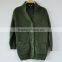 Two pocket V-Neck Cardigan Sweater Army Green Long Sleeve Sweater for Nurse