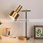 Modern Popular House Lighting Desk Lamp Gold Metal Table Lamp for Decoration
