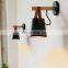 Nordic Belt Wood Wall Lamp Metal Simple Black White Wall Light Indoor Decorative Lighting