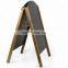 wooden A-Frame chalkboards with rounded tops