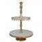 gold plated 2 tier cake stand