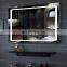 LED Lighted Wall Mounted Frameless Rectangle Bathroom Makeup Mirror