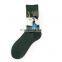 autumn and winter  painting socks Mona Lisa tube unisex socks Men and women happy socks logo customize
