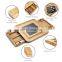 Wholesale Natural Eco Friendly Wood Bamboo Cutting Cheese Boards Slide Out Drawers With 4 Knifes Set