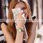 SHENGKE Artistic Lady Wristwatch Characteristic Leaf Vein Pattern Dial Leather Strap Hand Watch K0108L