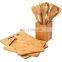 Wholesale 11 Piece Bamboo Wood Cutting Board Set With Bamboo Kitchen Utensil Set