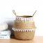 Best Seller Seagrass Belly Basket Eco Friendly Straw Plant Holder Storage Basket Decor Home High Quality