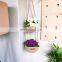 Hot Sale Small Crochet Jute Hanging Basket Rope Basket Plant Holder Vietnam Supplier Cheap Wholesale