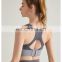 Ins Hot Sale Color Blocking High Support Shockproof Sport Yoga Bra Top Adjustable Fixed Pads Gym Fitness Training Wear For Women