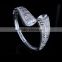 Luxury Party Women Must Have Platinum Plated Zirconia Setting Stones Bangle