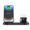 Hot Sale 15W Wireless Charger Stand Cheap 3 in 1 Multifunction Phone Charging Device with Fast Wireless Technology