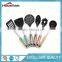 6 PC Colorful and Stylish Kitchen Utensil Set with Rotating Holder - Large Nylon Heads and Stainless Steel Core