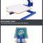 Simplex screen printing machine, printing large energy in a small space