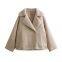 Neue Herbst- und Wintermode: Frauenlose bequeme und vielseitige beidseitige Jacke