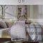 Pure cotton grid style 4pcs bedding set of king size