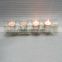 Tea Light Candle Log for 4 Candles, Clear Glass Tube Tea Light Candle Holders
