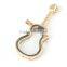 Crystal Rhinestone Guitar Shaped Floating Charm DIY Locket Pendant without Chain