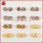 2016 Round Fashion Earrings High Quality Titanium Silver Druzy Stone Stud Earrings