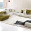 Modern White Color U Shape Sofa Set Living Room Fabric 5 Seater Sofa Set U-shaped Sofa