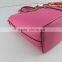 Wholesale fancy nice look pink embroidery genuine leather handbag  express china                        
                                                                                Supplier's Choice