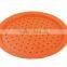 Colorful double non slip plastic round serving tray