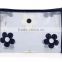 Popular Beauty Embroidery Flower Design Transparent cosmetic bag free sample