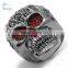 Hip hop rhinestone skull rings