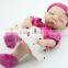 Sleeping black silicone reborn baby dolls 10 inch full vinyl baby doll