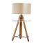 Best selling black floor lamp with wooden tripods & kinds of fabric shade F011