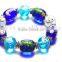 Kid Christmas Stretch Bracelet With Ladybird Animal Hhandpainted Glass Bead,glass beads handmade bracelets
