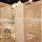 Decorative hand carved wood room divider floor stanging screen