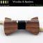 Design Solid Good Wood Hip Hop Bow Tie For Men Butterfly Neck Tie