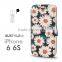 Low MOQ custom High quality printing Waterproof flip case wallet leather case for iphone 6 for iphone 6s plus