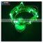 Remote control led mini copper wire string lights green color