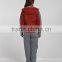High quality softshell woman fleece tech jacket red color