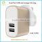 Wholesale Travel AC Adapter 2.4A EU/UK Plug Dual USB Wall Charger