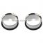 Ipink 13 Pairs Stainless Steel Hollow Flesh Tunnel Ear Plug Earlet With Black O Ring Available in Viaous Gauges Size