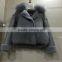 Genuine Leather And Double Face Rabbit Fur Lining Coat/Warm Fox Fur with Genuine Leather Fur Coat