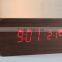 2015 new design led wood calendar clock & carved wood wall clock decor