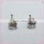 Fancy Brief Ball Shape and Zircon Stud Earring Set