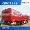 CIMC Triangle Tyre Dropside Tow Behand Animal Fence Semi Trailer