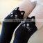 black and white colors cartoon cats pattern lovely girl fashion princess tights