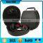 black pu leather eva headset headphone zipper case