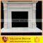 French style natural Nero marguia marble fireplace mantel