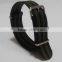 Black Grey Black Gray Stripe Nylon Canvas Wrist Watch Band