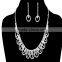 Simple jewelry sets party bridal rhinestone necklace&earrings