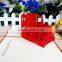red color Notre Dame de Paris 3d handmade pop up business cards